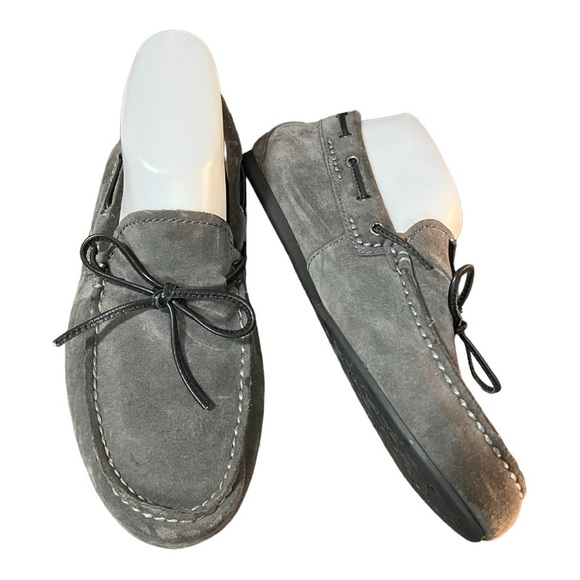 Coach Jasper Suede Leather Slip-On Loafers Gray Size 7D Men’s - Picture 1 of 11